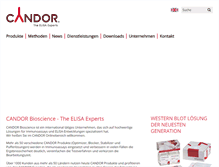 Tablet Screenshot of candor-bioscience.de
